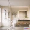 1382040 - Bathroom - WC - Restroom - 3D Interior Scene - Modern Style - 112 3D Max