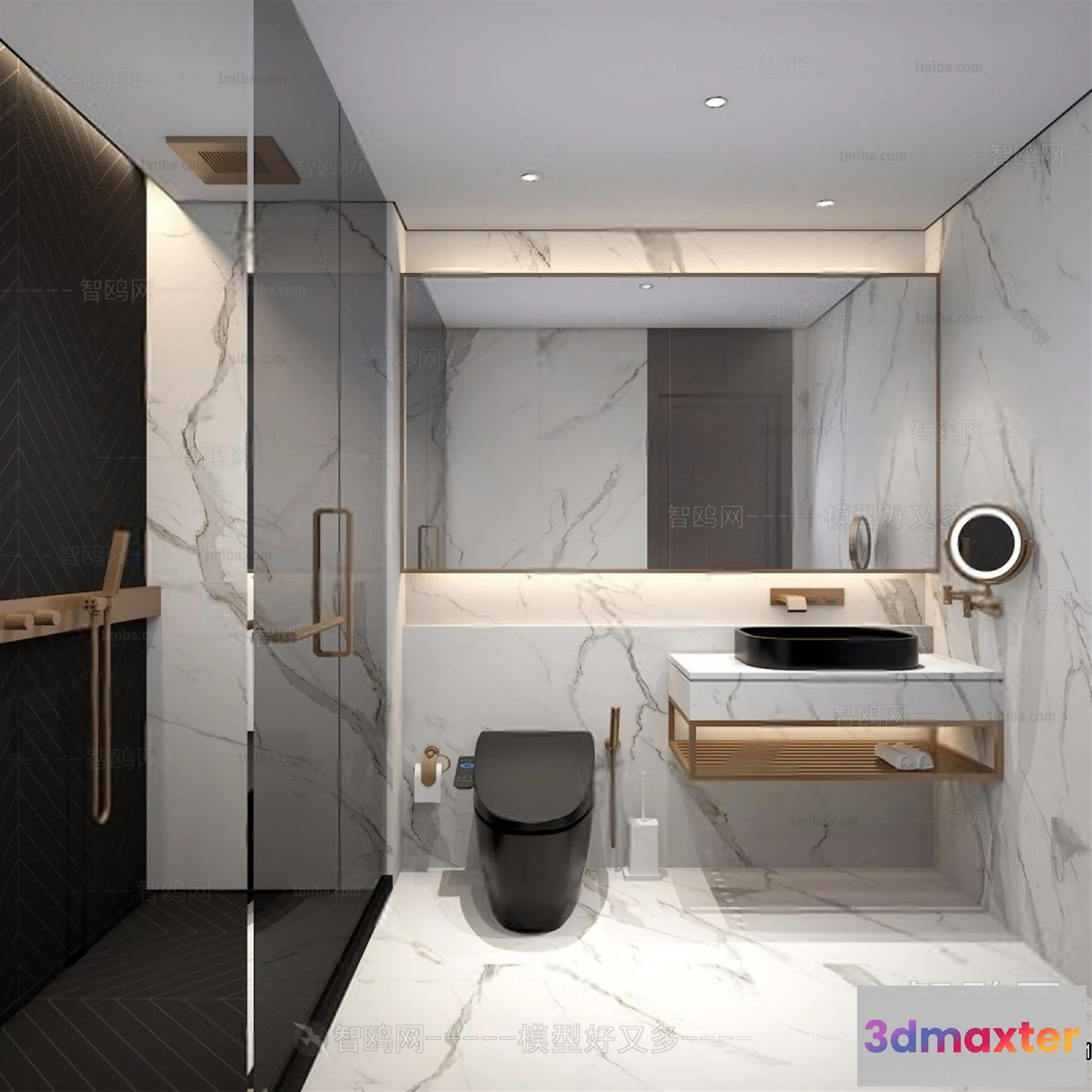 1382096 - Bathroom - Toilet - WC - RestRoom - 3D Interior Scene - 007 3D Max