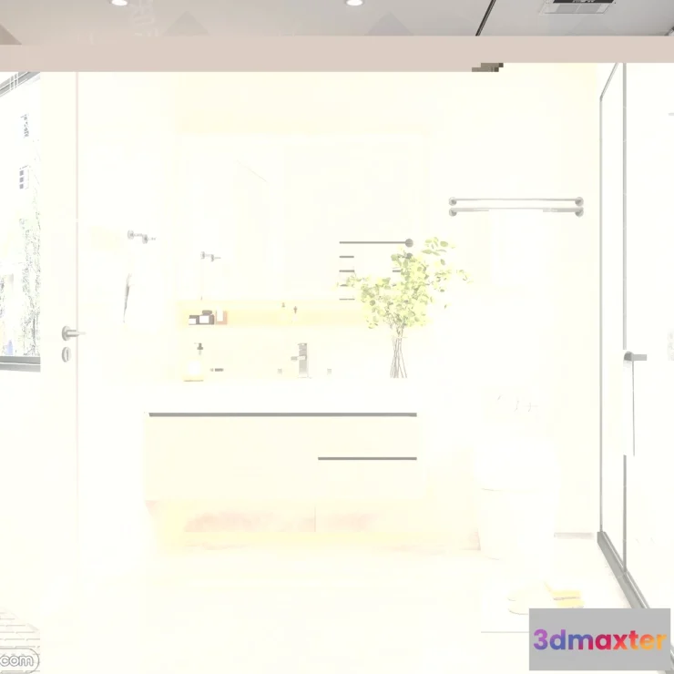 1382307 - Bathroom - WC - Restroom - 3D Interior Scene - Modern Style - 116 3D Max