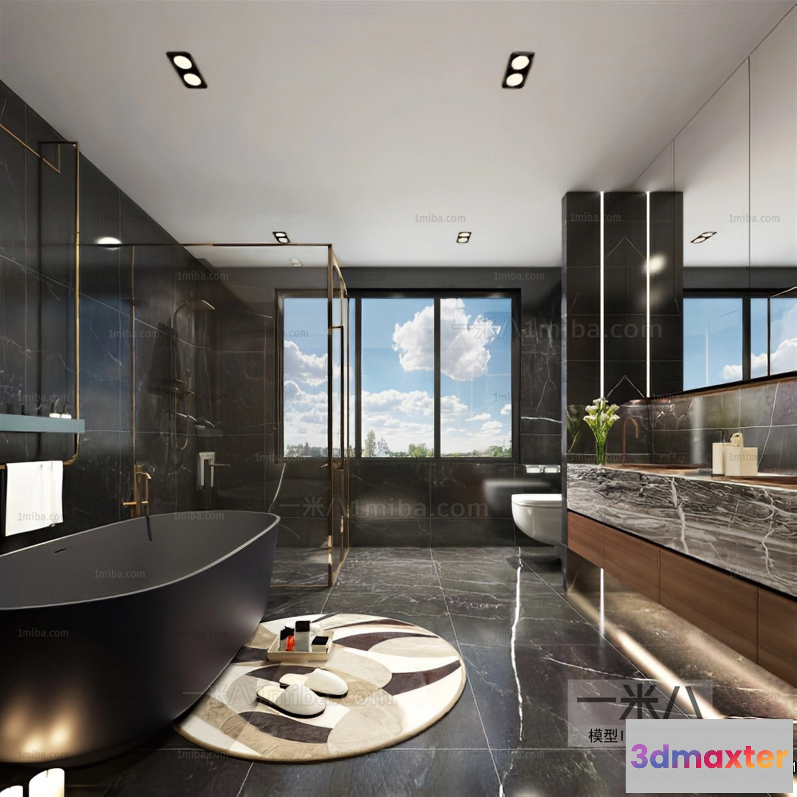 1382577 - Bathroom - Toilet - WC - RestRoom - 3D Interior Scene - 014 3D Max