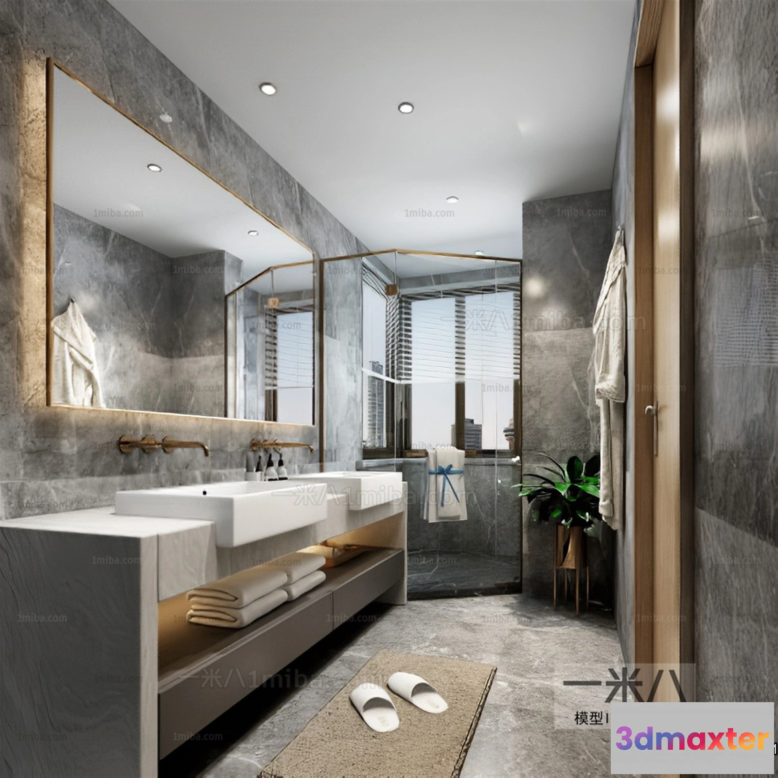 1382723 - Bathroom - Toilet - WC - RestRoom - 3D Interior Scene - 016 3D Max