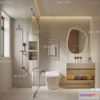 1382836 - Bathroom - WC - Restroom - 3D Interior Scene - Modern Style - 124 3D Max