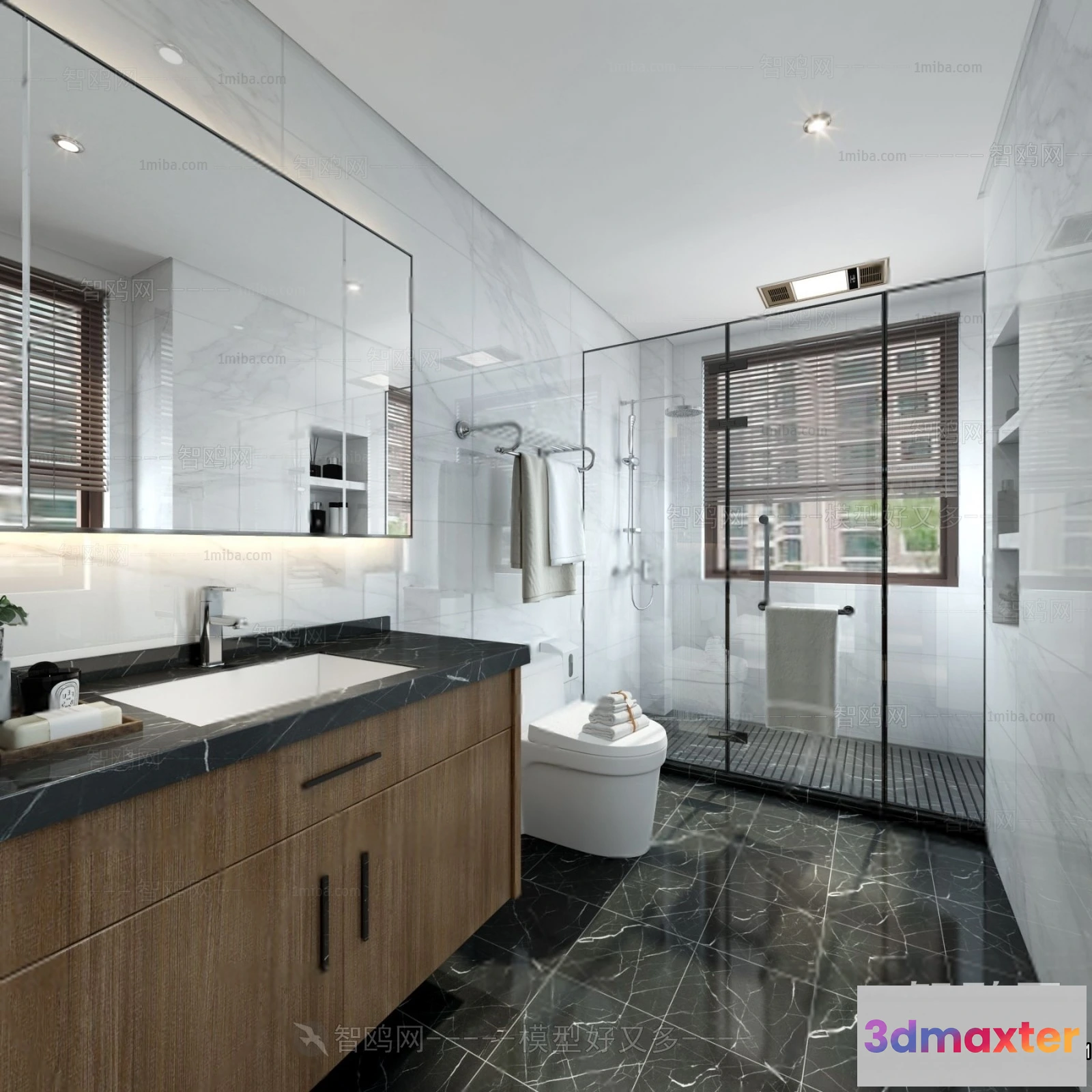 1382922 - Bathroom - Toilet - WC - RestRoom - 3D Interior Scene - 019 3D Max