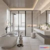 1382974 - Bathroom - WC - Restroom - 3D Interior Scene - Modern Style - 126 3D Max