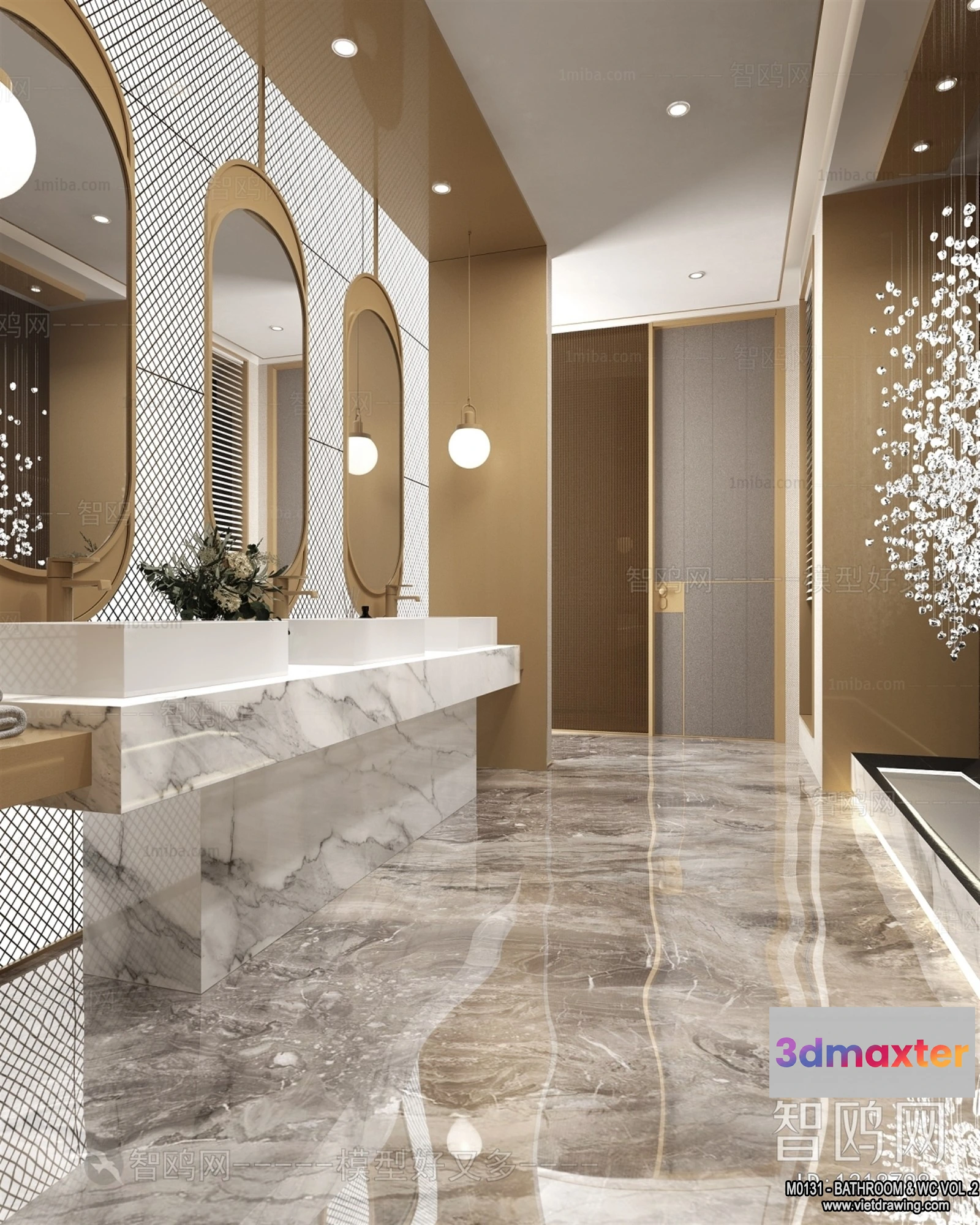 1383087 - Bathroom - Toilet - WC - RestRoom - 3D Interior Scene - 311 3D Max