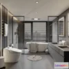 1383173 - Bathroom - WC - Restroom - 3D Interior Scene - Modern Style - 129 3D Max