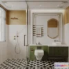 1383239 - Bathroom - WC - Restroom - 3D Interior Scene - Modern Style - 130 3D Max