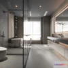 1383488 - Bathroom - WC - Restroom - 3D Interior Scene - Modern Style - 134 3D Max