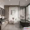 1383560 - Bathroom - WC - Restroom - 3D Interior Scene - Modern Style - 135 3D Max