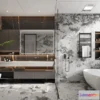 1384593 - Bathroom - WC - Restroom - 3D Interior Scene - Modern Style - 151 3D Max