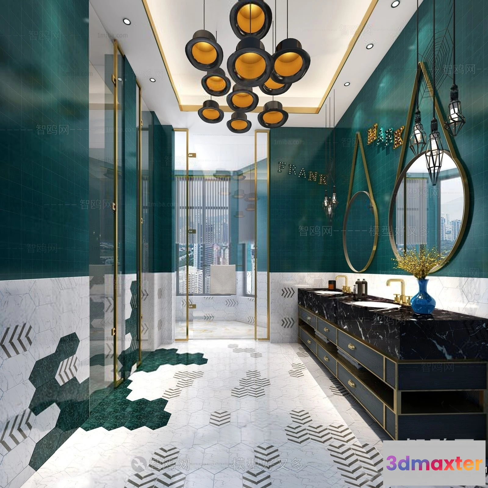 1384929 - Bathroom - Toilet - WC - RestRoom - 3D Interior Scene - 050 3D Max