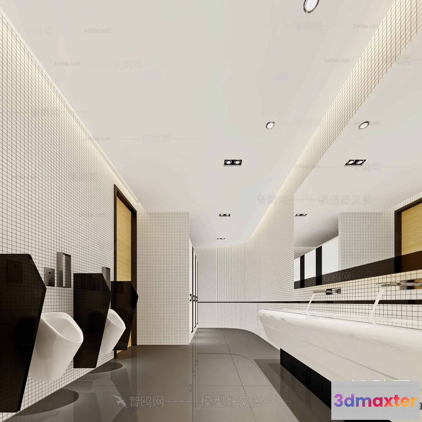 1385573 - Bathroom - Toilet - WC - RestRoom - 3D Interior Scene - 059 3D Max