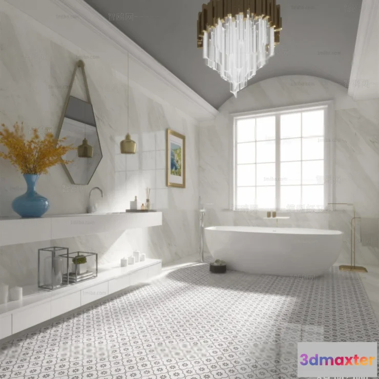 1386073 - Bathroom - Toilet - WC - RestRoom - 3D Interior Scene - 357 3D Max