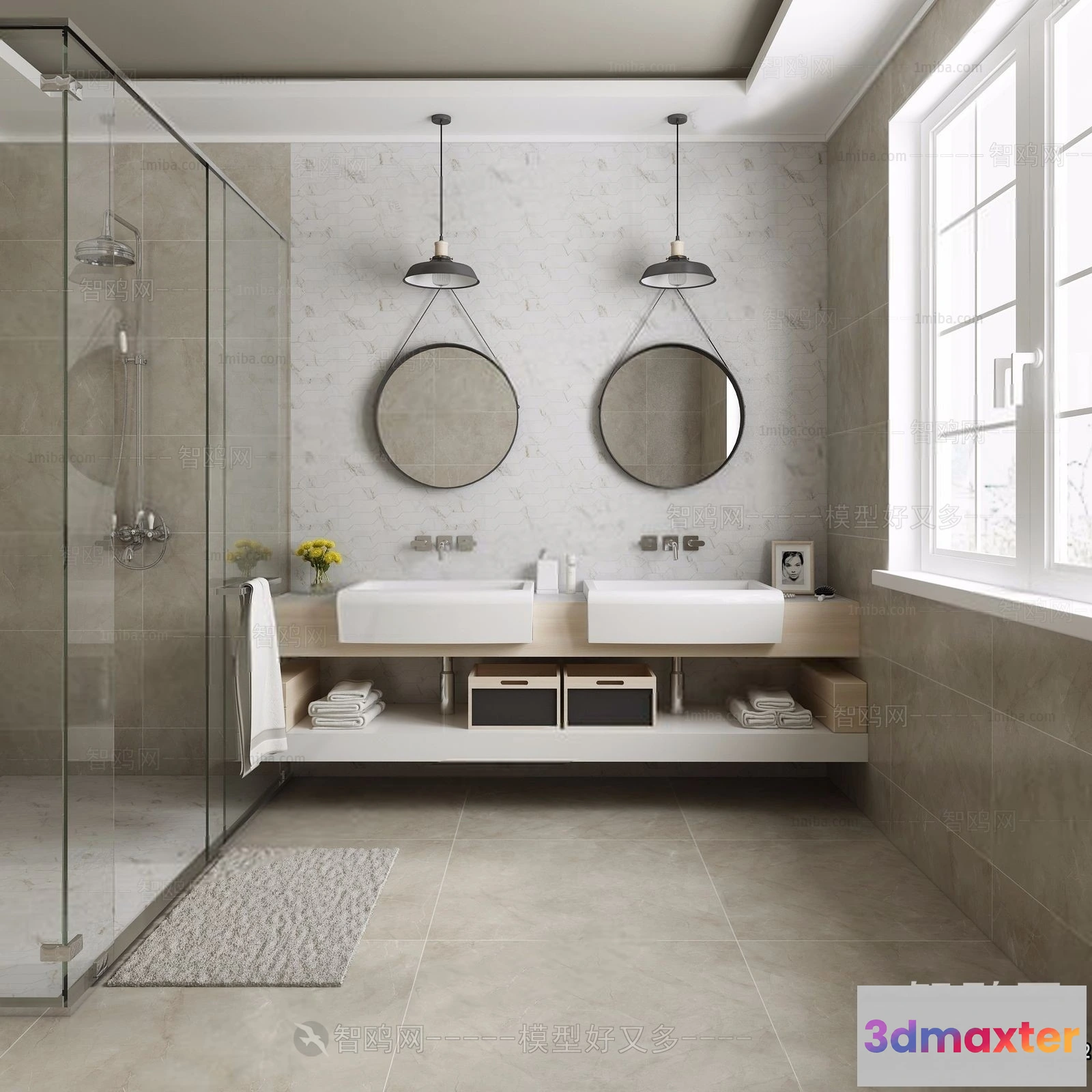 1386137 - Bathroom - Toilet - WC - RestRoom - 3D Interior Scene - 358 3D Max