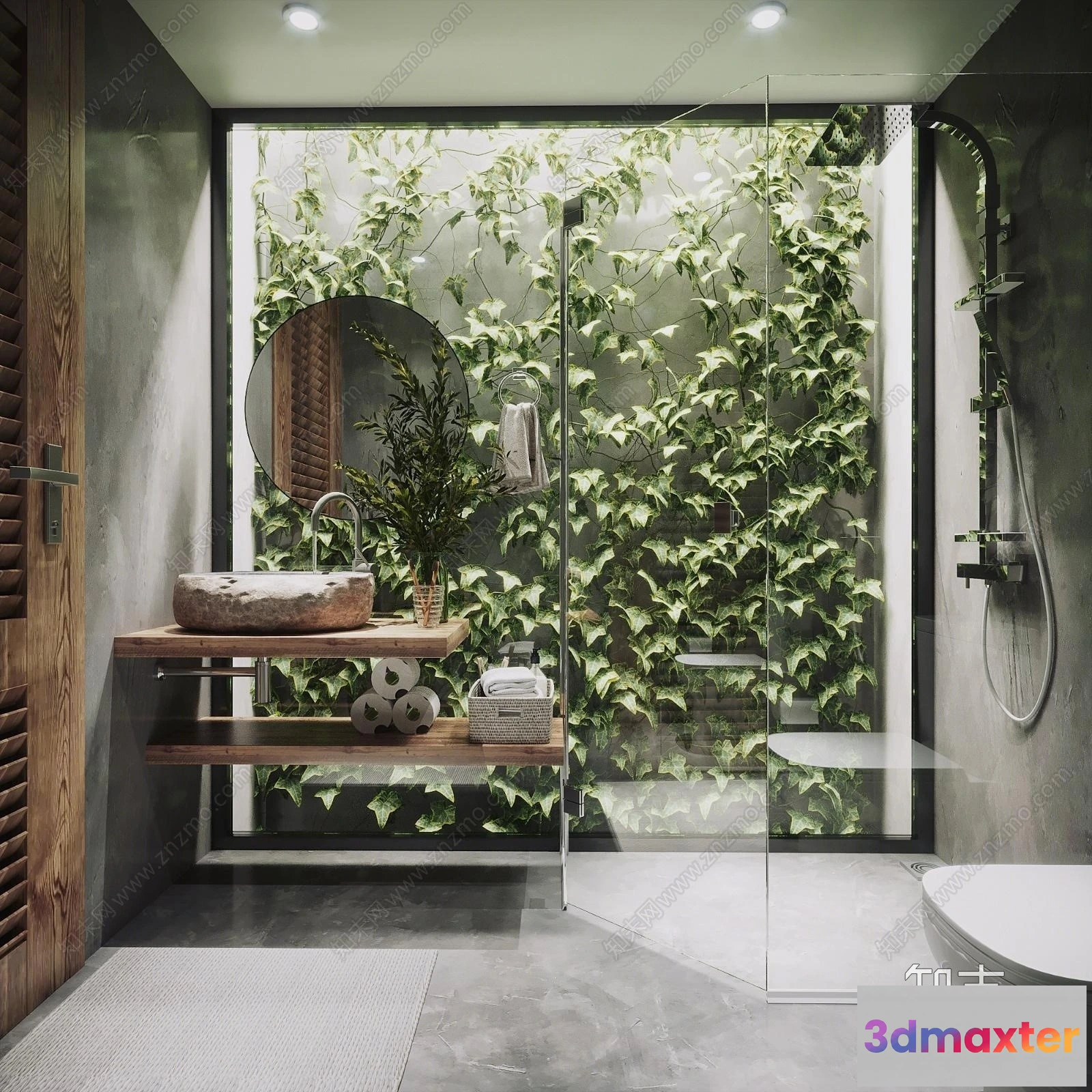 1386866 - Bathroom - Modern Style Interior 3D Scenes - 3D Model - 023 3D Max