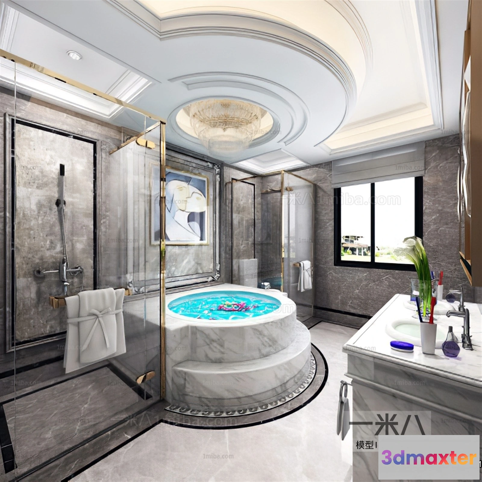 1387373 - Bathroom - Toilet - WC - RestRoom - 3D Interior Scene - 086 3D Max