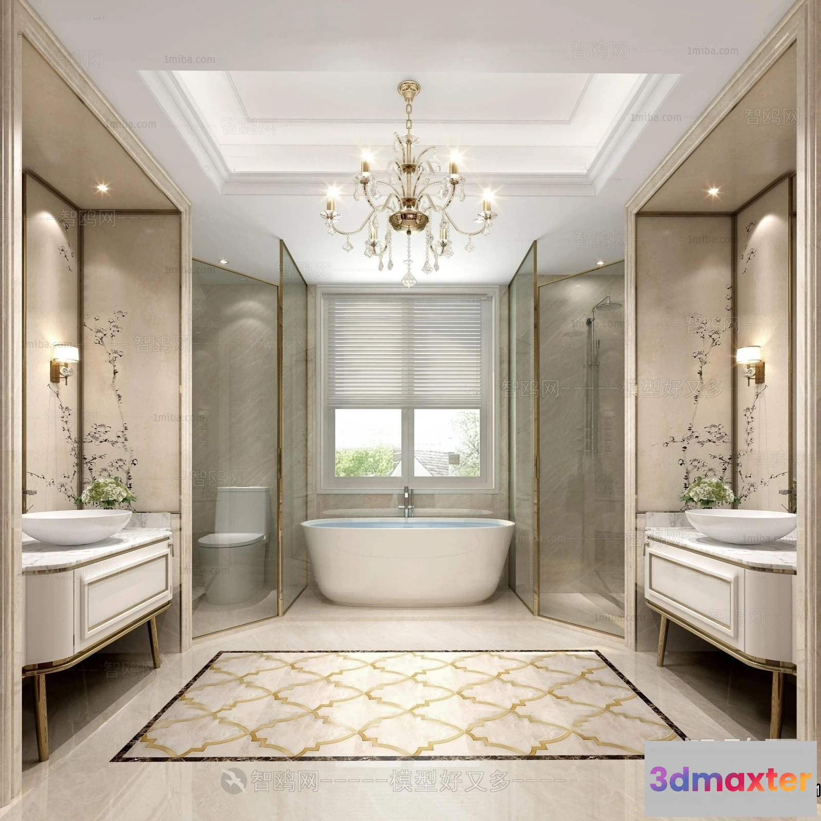 1387439 - Bathroom - Toilet - WC - RestRoom - 3D Interior Scene - 087 3D Max