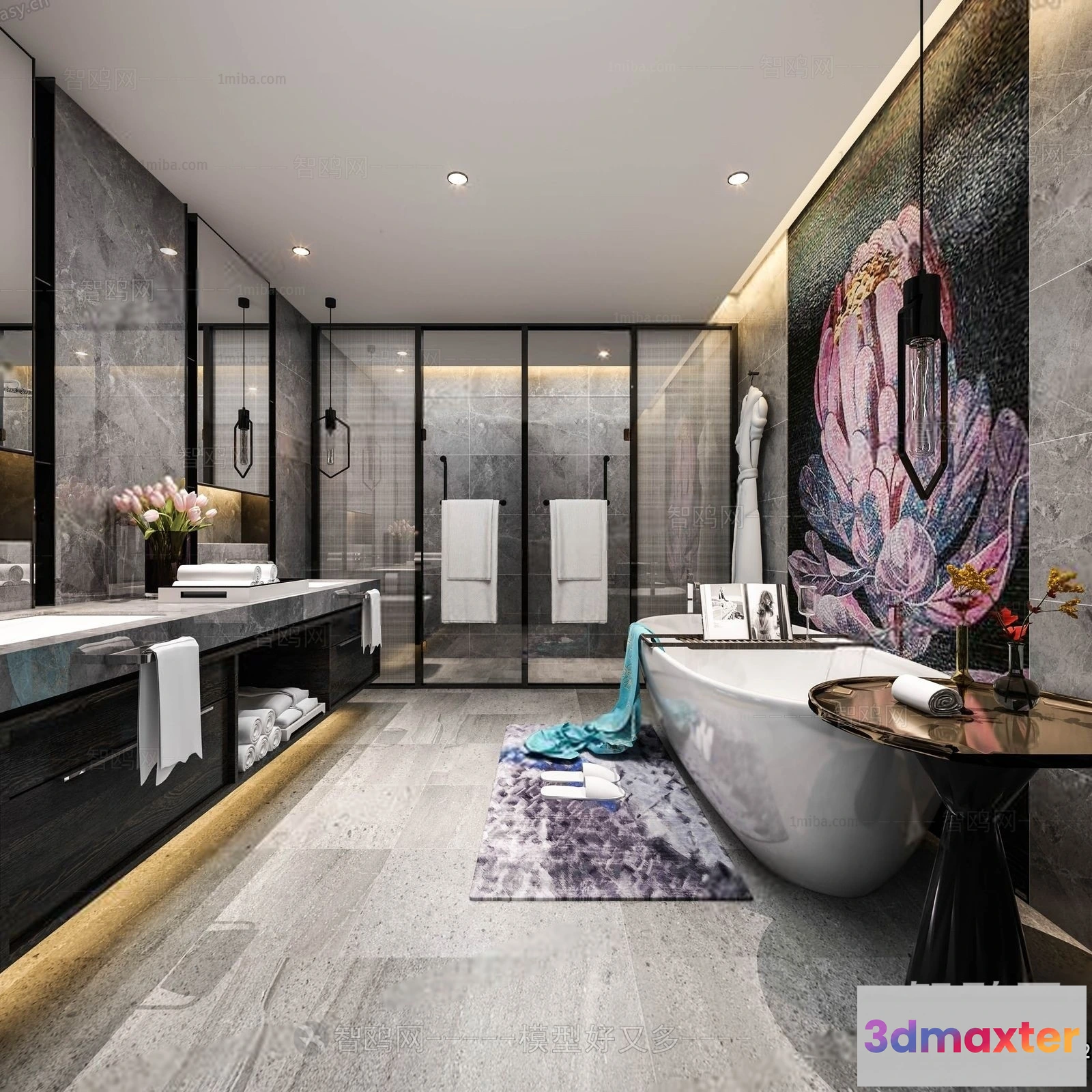 1387526 - Bathroom - Toilet - WC - RestRoom - 3D Interior Scene - 379 3D Max