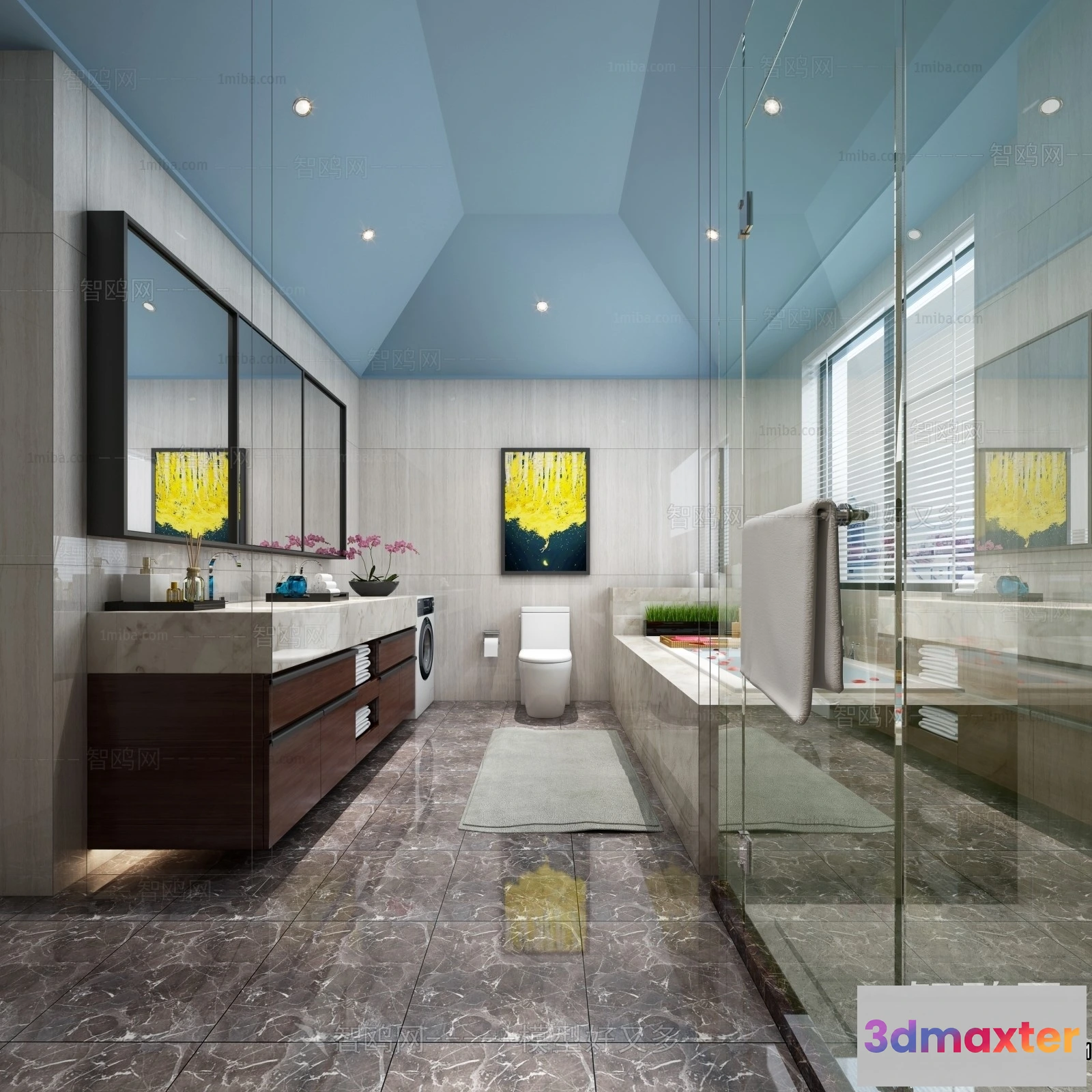 1389540 - Bathroom - Toilet - WC - RestRoom - 3D Interior Scene - 119 3D Max