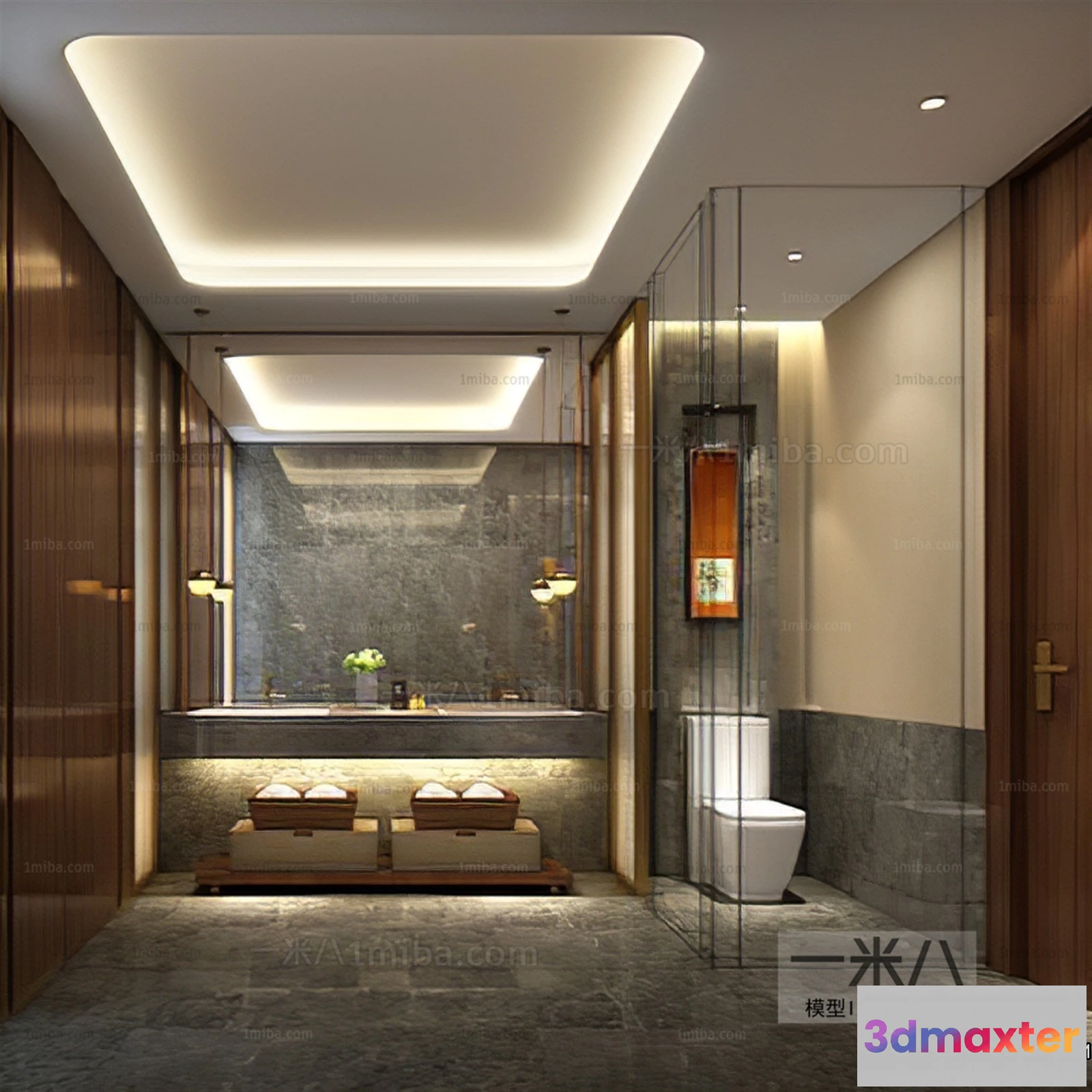 1389669 - Bathroom - Toilet - WC - RestRoom - 3D Interior Scene - 121 3D Max