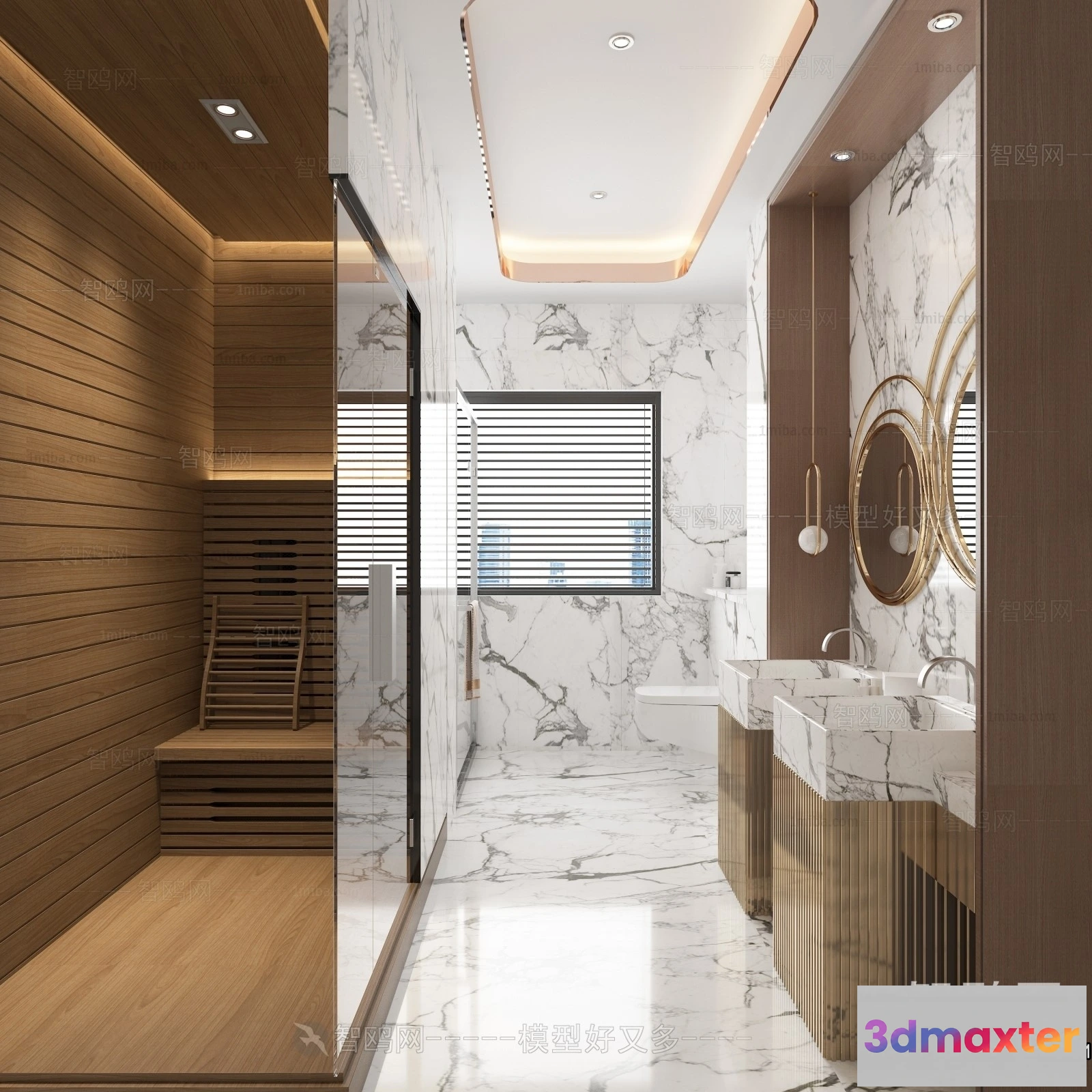 1389858 - Bathroom - Toilet - WC - RestRoom - 3D Interior Scene - 124 3D Max