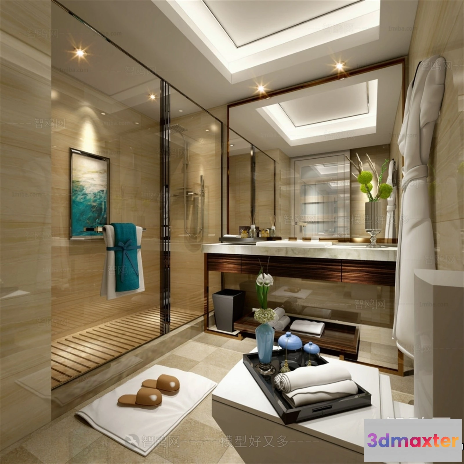 1390052 - Bathroom - Toilet - WC - RestRoom - 3D Interior Scene - 127 3D Max
