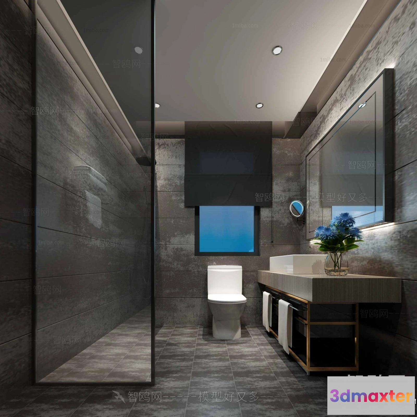 1390771 - Bathroom - Toilet - WC - RestRoom - 3D Interior Scene - 138 3D Max