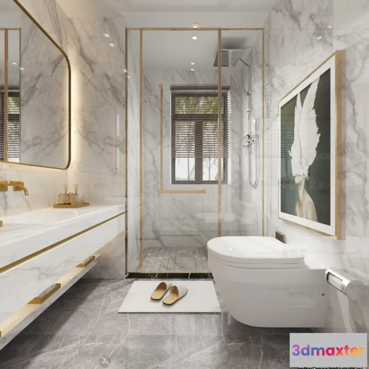 1391273 - Bathroom - 3D Interior Scene - Luxury Style - 006 3D Max