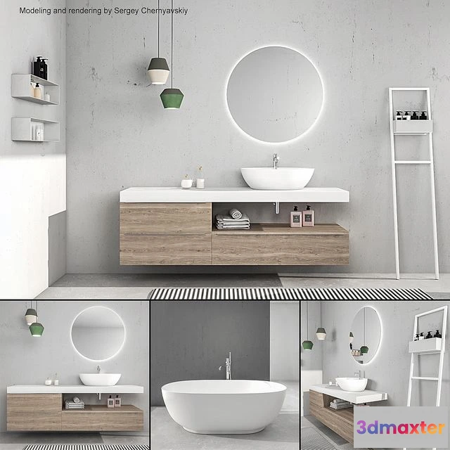 1539695 - Bathroom furniture set Arcom e.Ly 4 3D Max