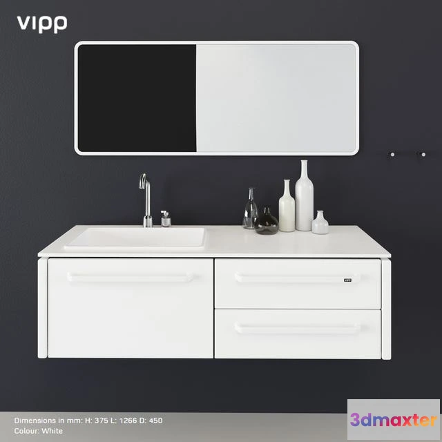 1541129 - Vipp_BATH MODULE MEDIUM (SINK LEFT) 3D Max