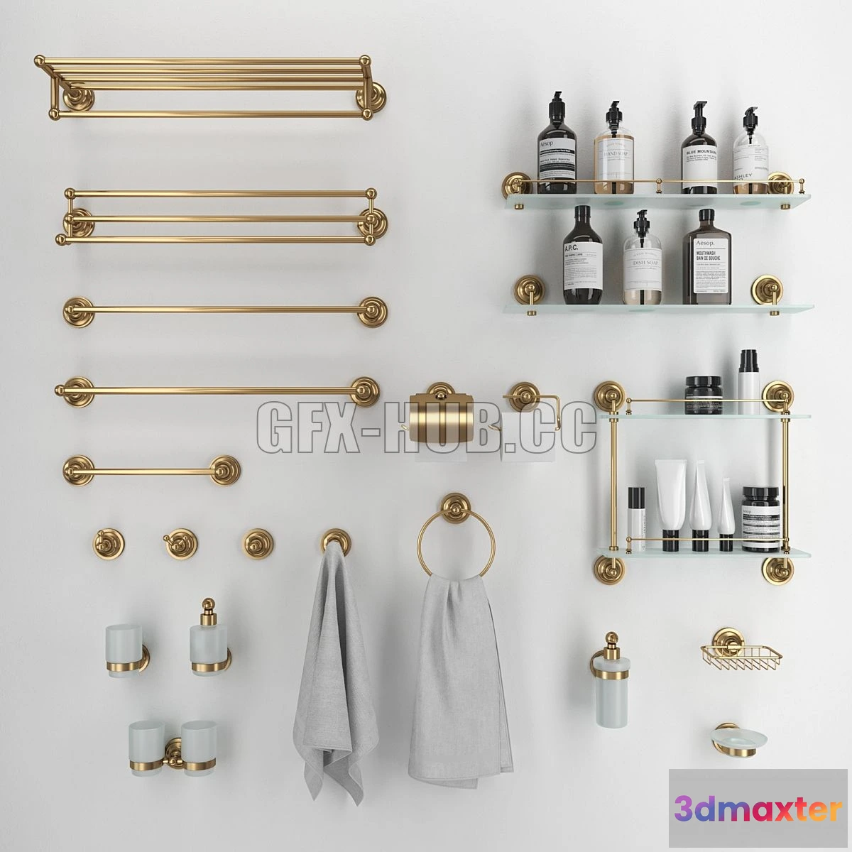 1541249 - Bemeta Retro bathroom accessories 3D Max