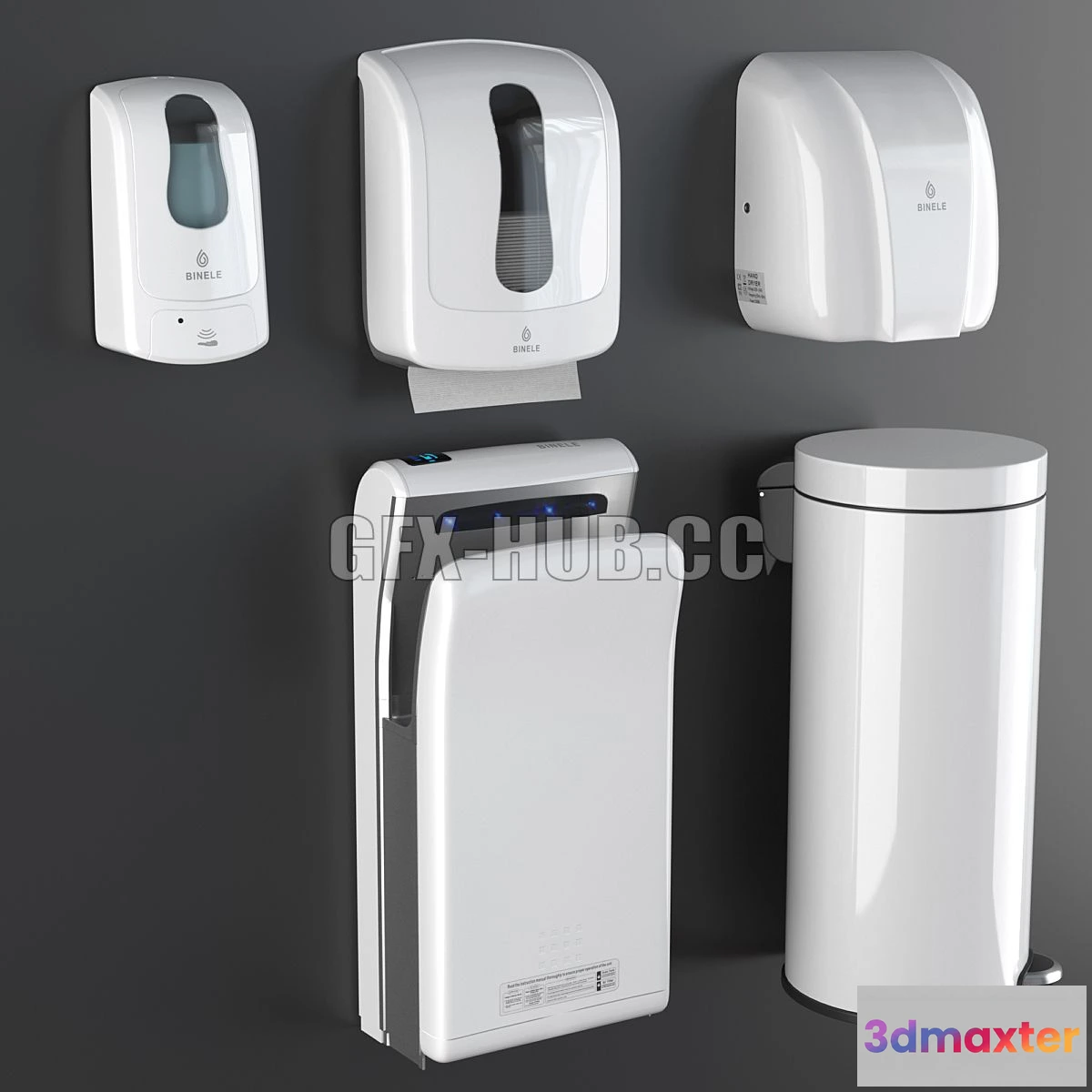 1541251 - Binele equipment set (hands white) 3D Max