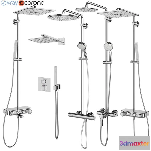 1544025 - Grohe Shower Systems Set 106 3D Max