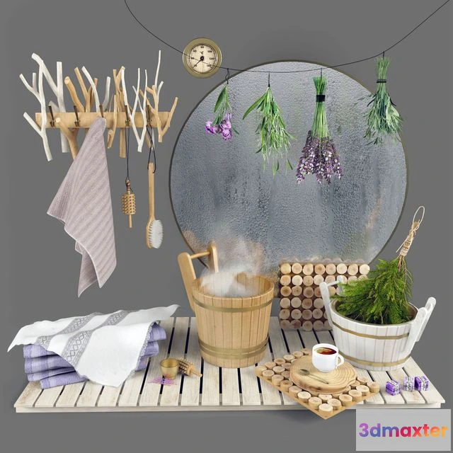 1544559 - Set for bath sauna bathroom 3D Max