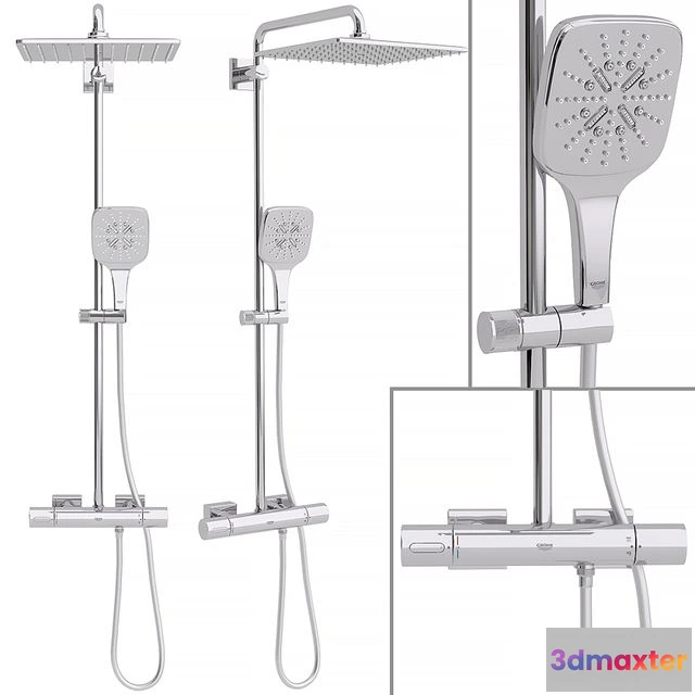 1544615 - Shower system Grohe Rainshower Smartactive Cube 310 3D Max