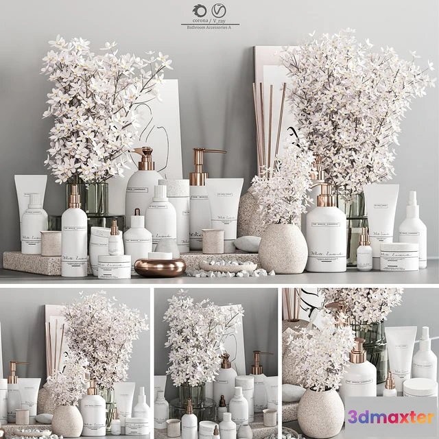 1545538 - Bathroom Accessories with Plant A 3D Max