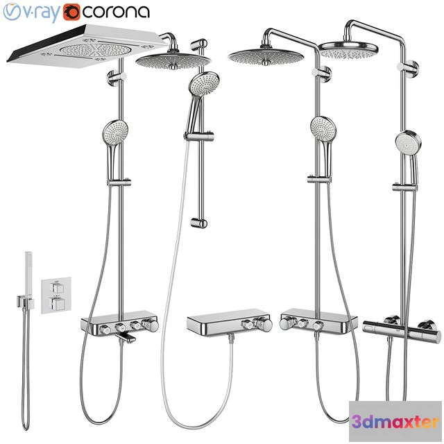 1545878 - GROHE shower systems set 105 3D Max