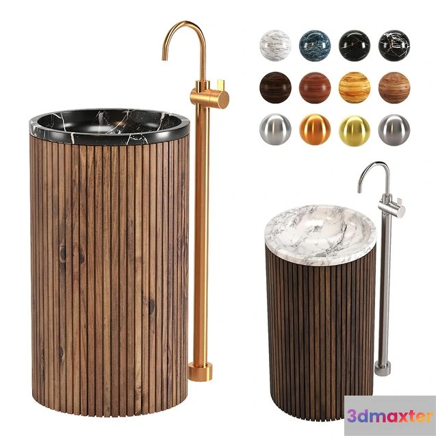 1546369 - Wash Basin Set 02 3D Max