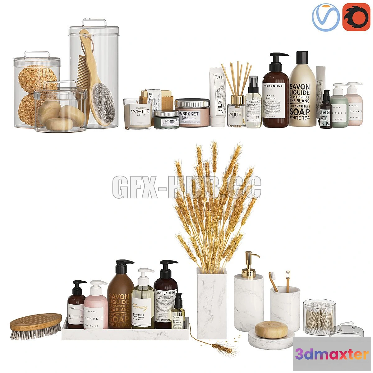 1546595 - Bathroom Decor Accessories and Cosmetics - Light 3D Max