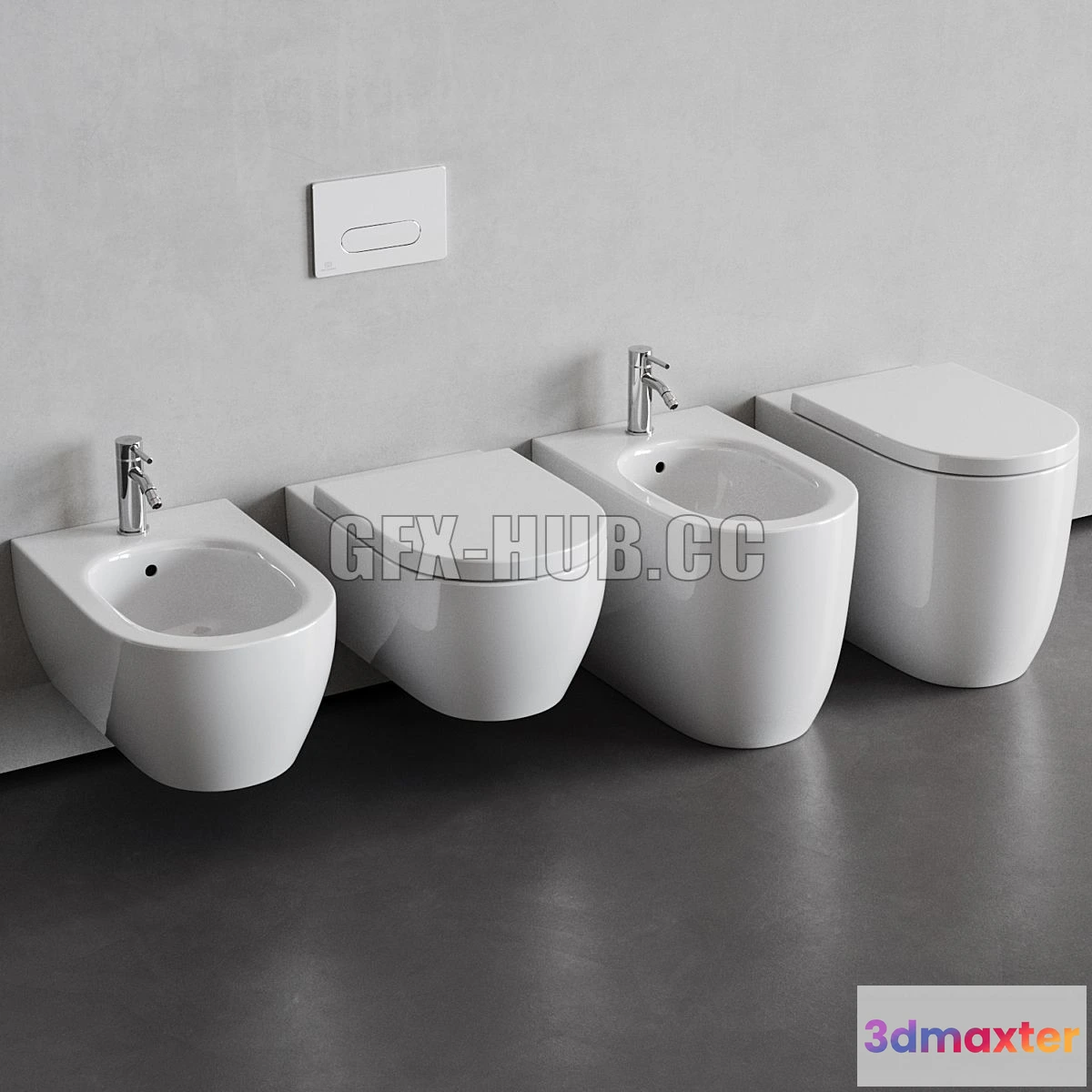 1546897 - Ideal Standard - Blend Curve WC & Bidet 3D Max