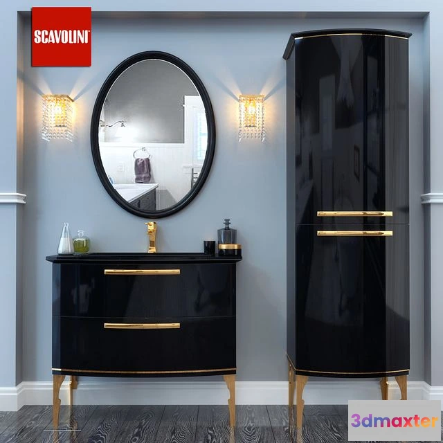1548803 - Bathroom Furniture Scavolini Black House 3D Max