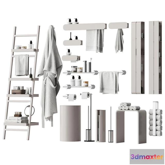 1550217 - Set of bathroom accessories and decor 3 3D Max