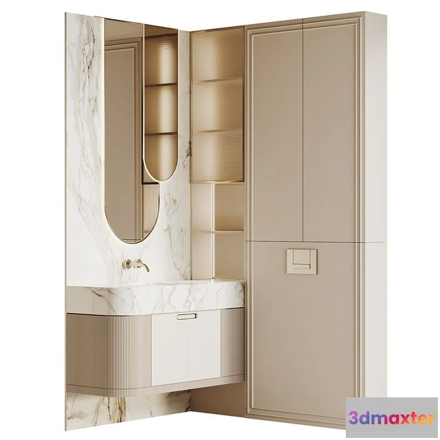 1550541 - Bathroom furniture beige 3D Max