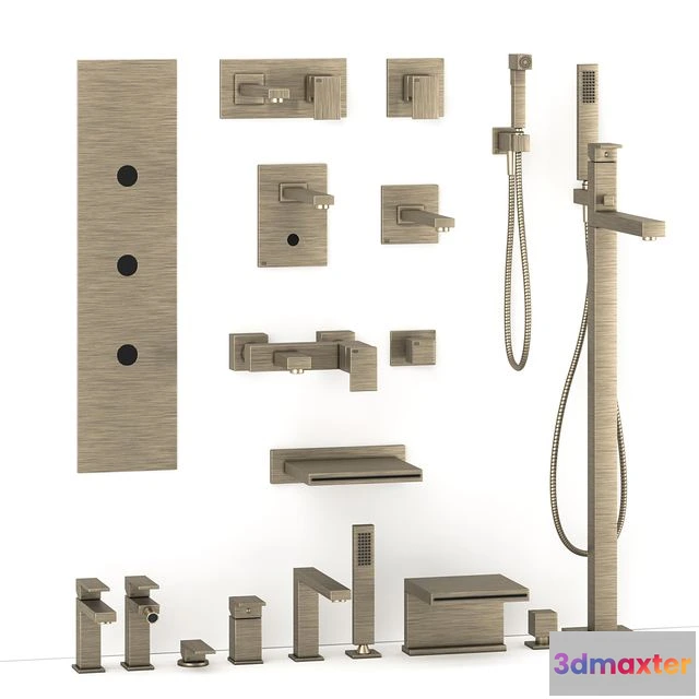 1551435 - Gessi rettangolo bathroom mixer collection 3D Max