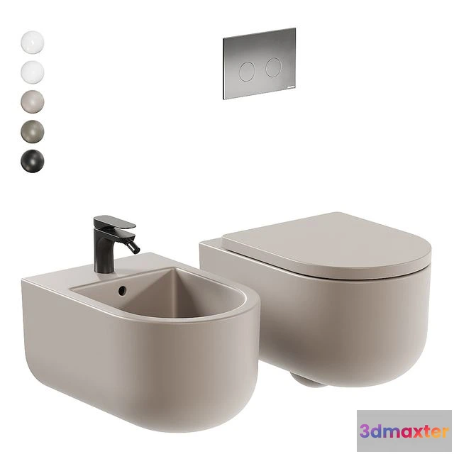 1551491 - Gruppo Geromin Stino Wall-Hung WC 3D Max