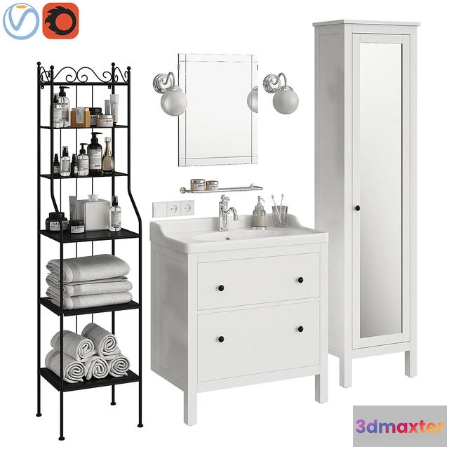 1554209 - Ikea Hemnes bathroom 3D Max