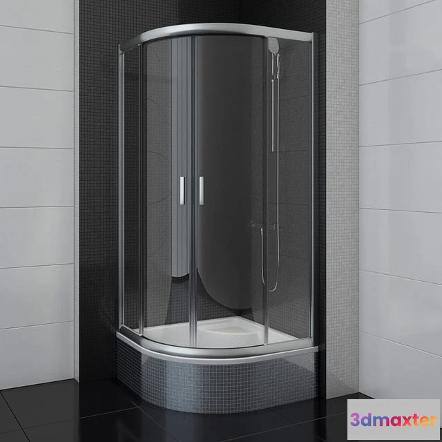 1554559 - Semi-circular shower cabins Ravak BLIX 3D Max