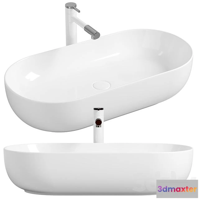 1554707 - Washbasin Mira 82 MR-8242 White 3D Max