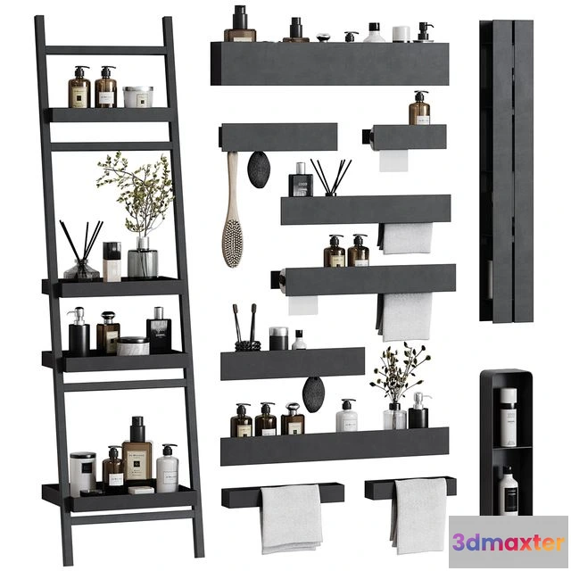 1555073 - Bath accessories Tezza 02 in minimalist style 3D Max