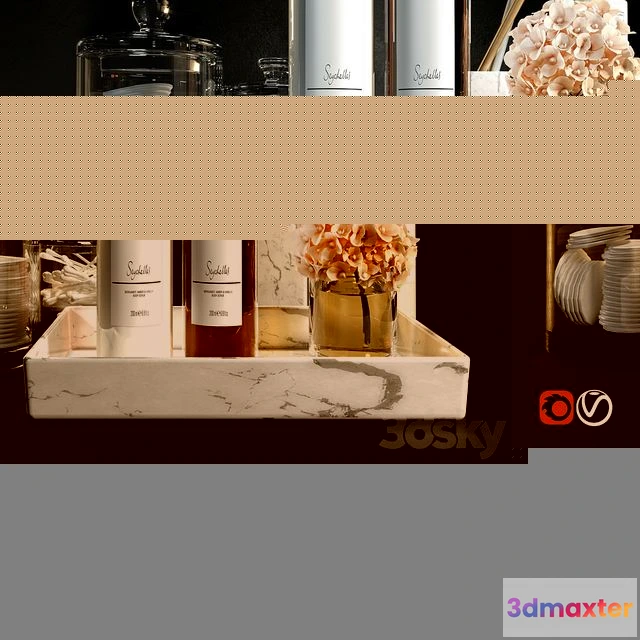 1558219 - Decorative set to the bathroom 3D Max